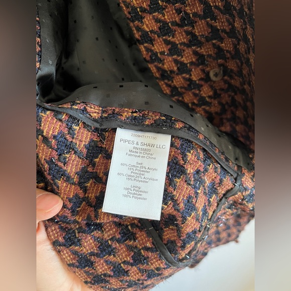 NWOT Veronica Beard Taja Houndstooth Check Cotton Blend Dickey Jacket - Picture 16 of 16